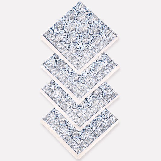 Blue Lotus Napkins - Set of 4