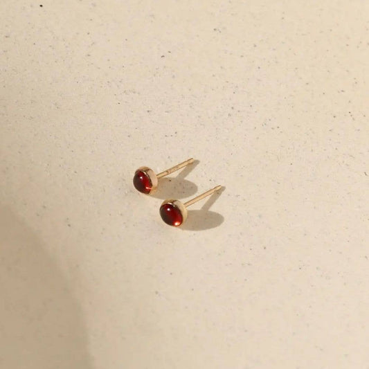Red Garnet Studs