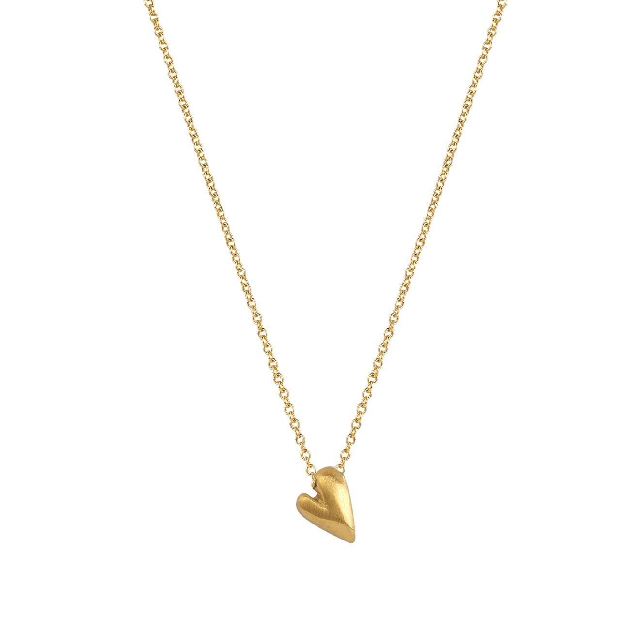 Tiny Heart Necklace in Silver or Vermeil