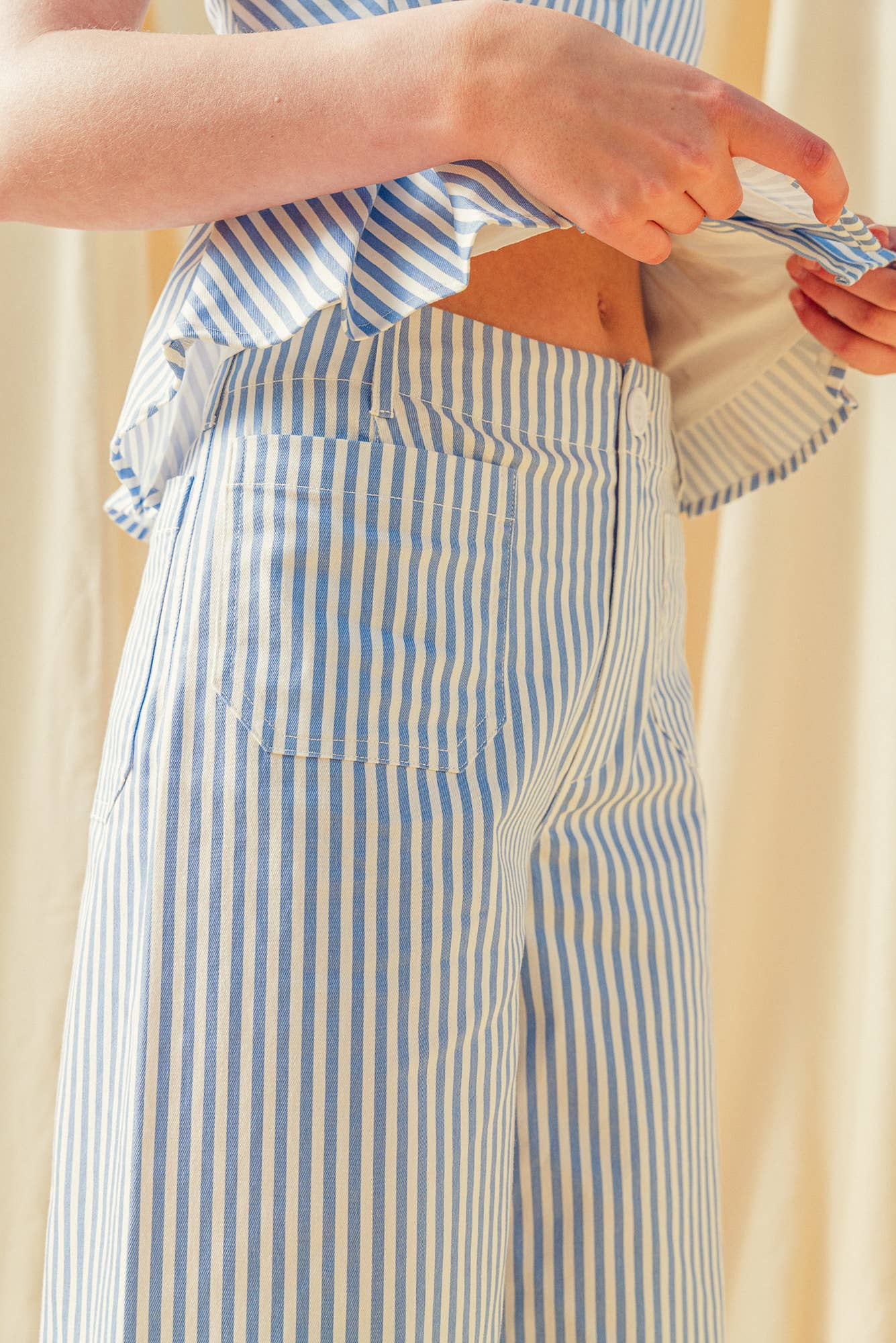 Striped Front Pocket Pants