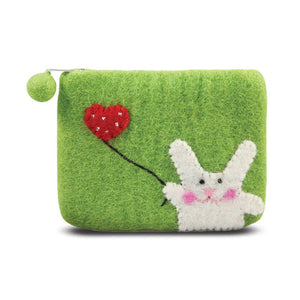 Bunny with Flying Heart Coin Purse