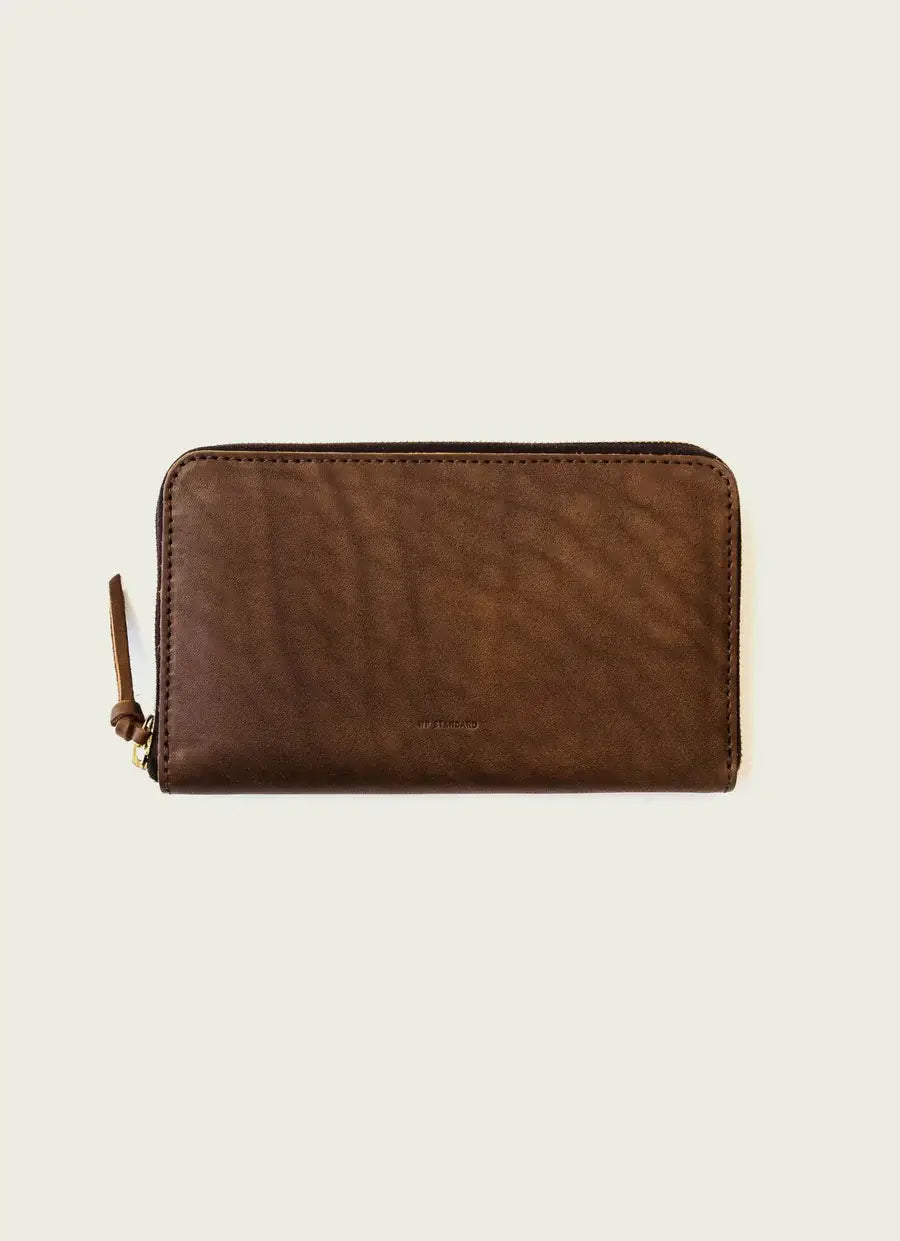 Leather Zip Around Wallet