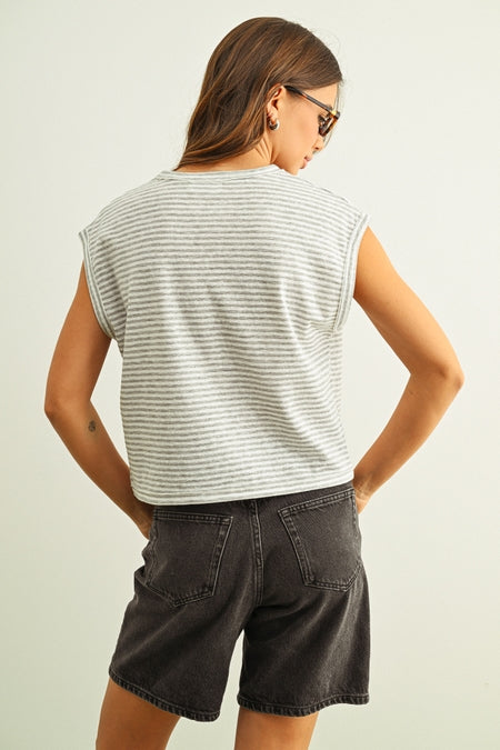Short Sleeve Striped Top - 2 colors