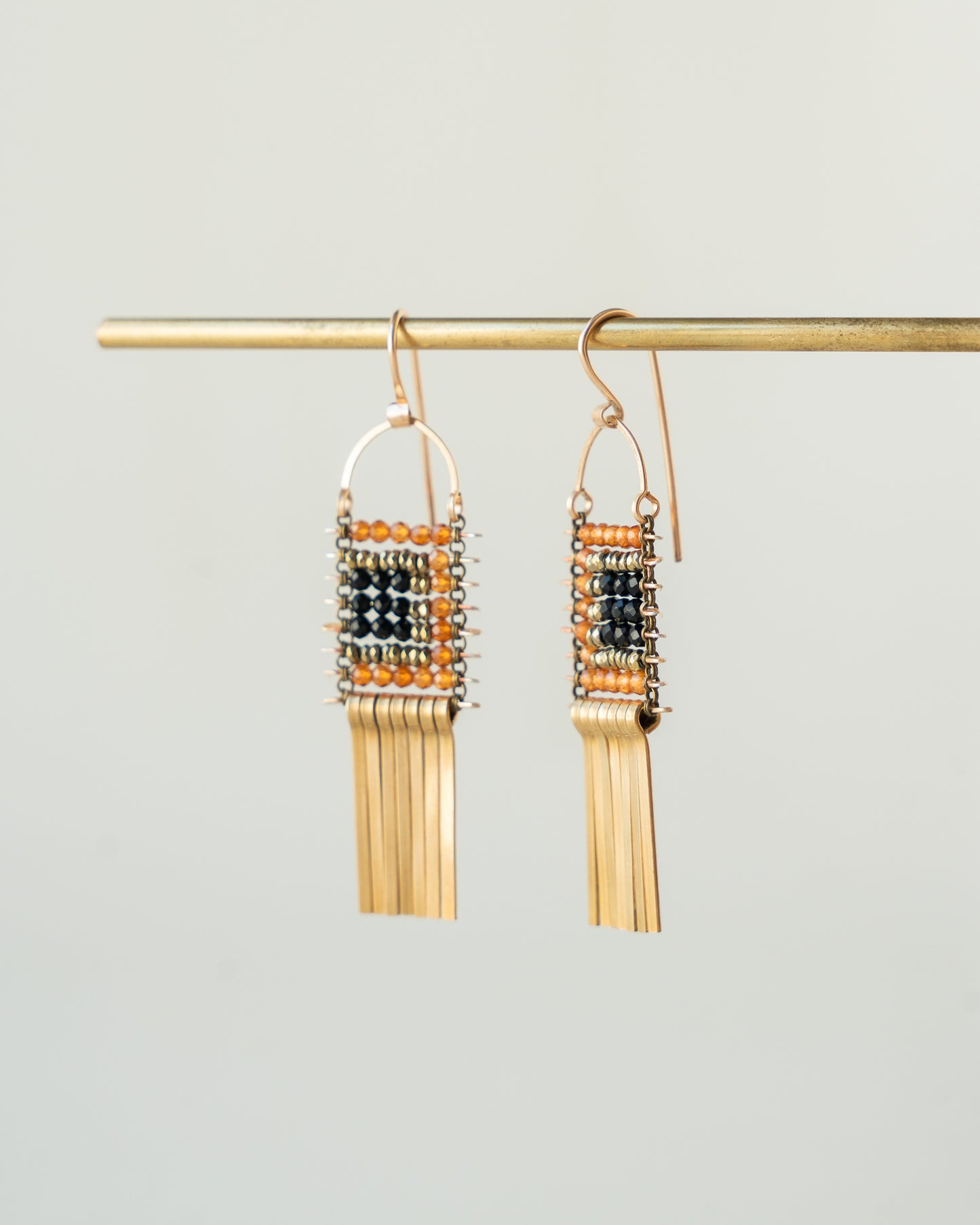 Carnelian, Spinel Minima Earrings