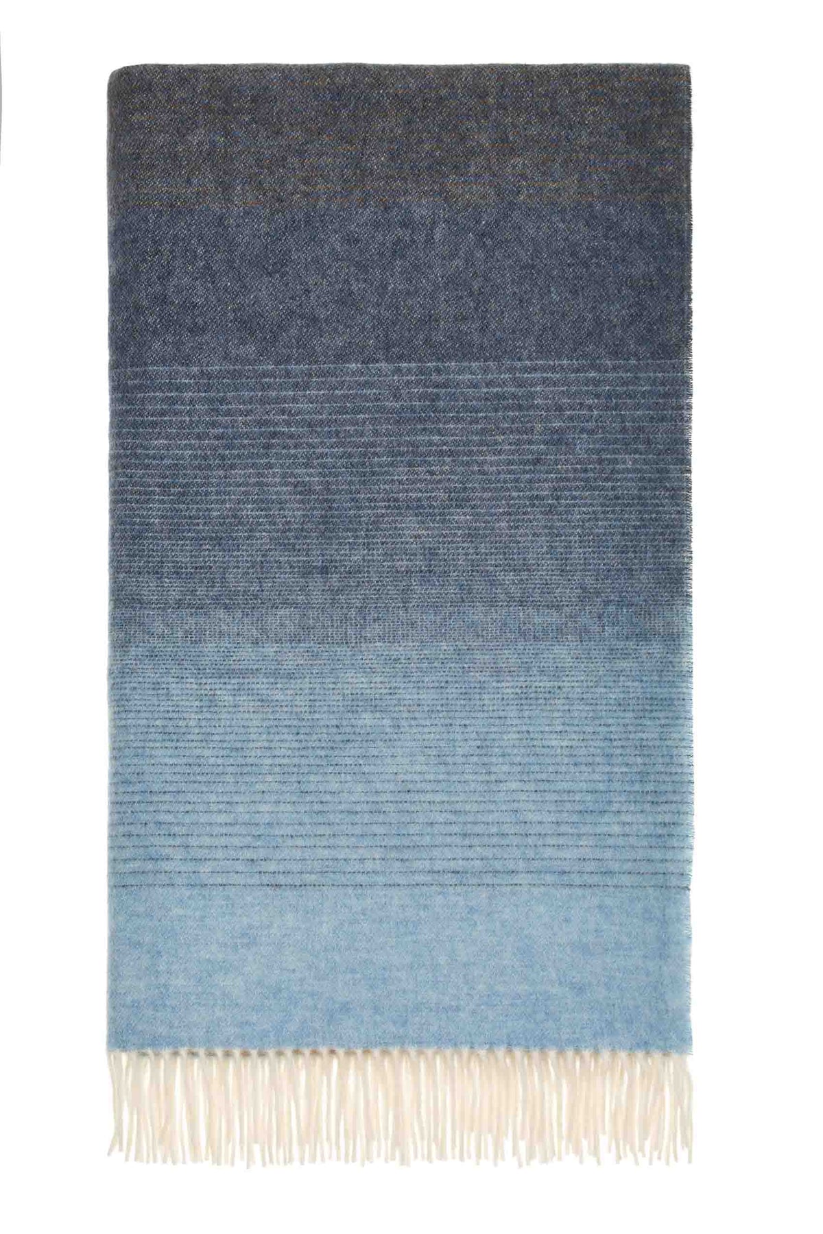 Ombre Blue/Camel Throw