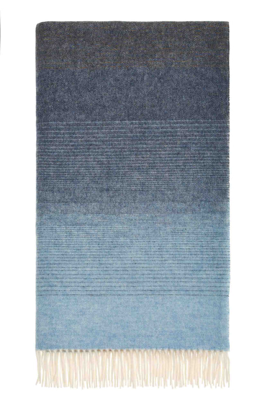 Ombre Blue/Camel Throw