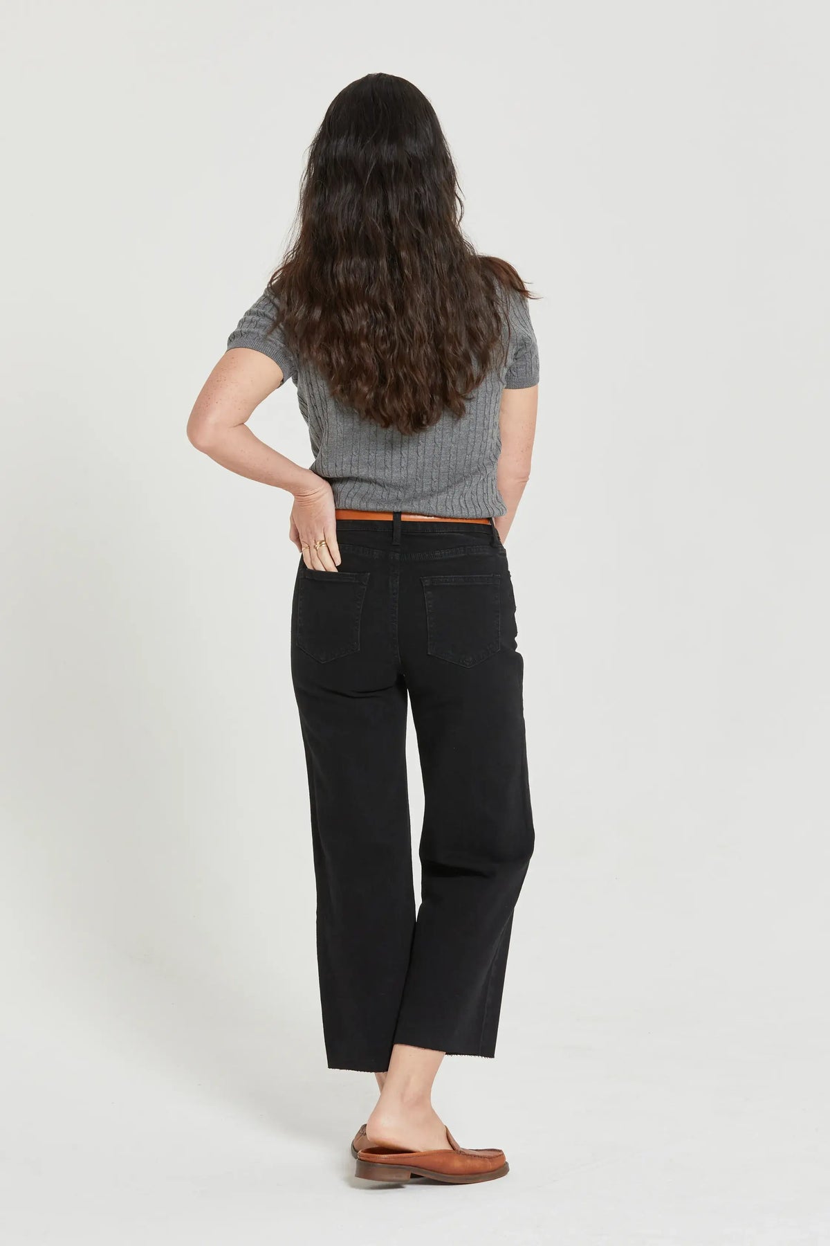 Black Aberdeen Crop Jean