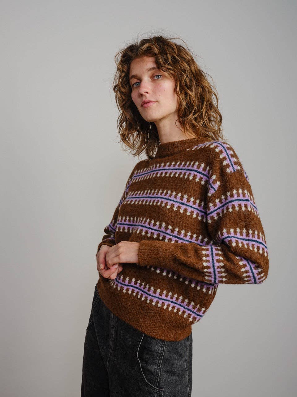 Walnut Vera Fairisle Sweater