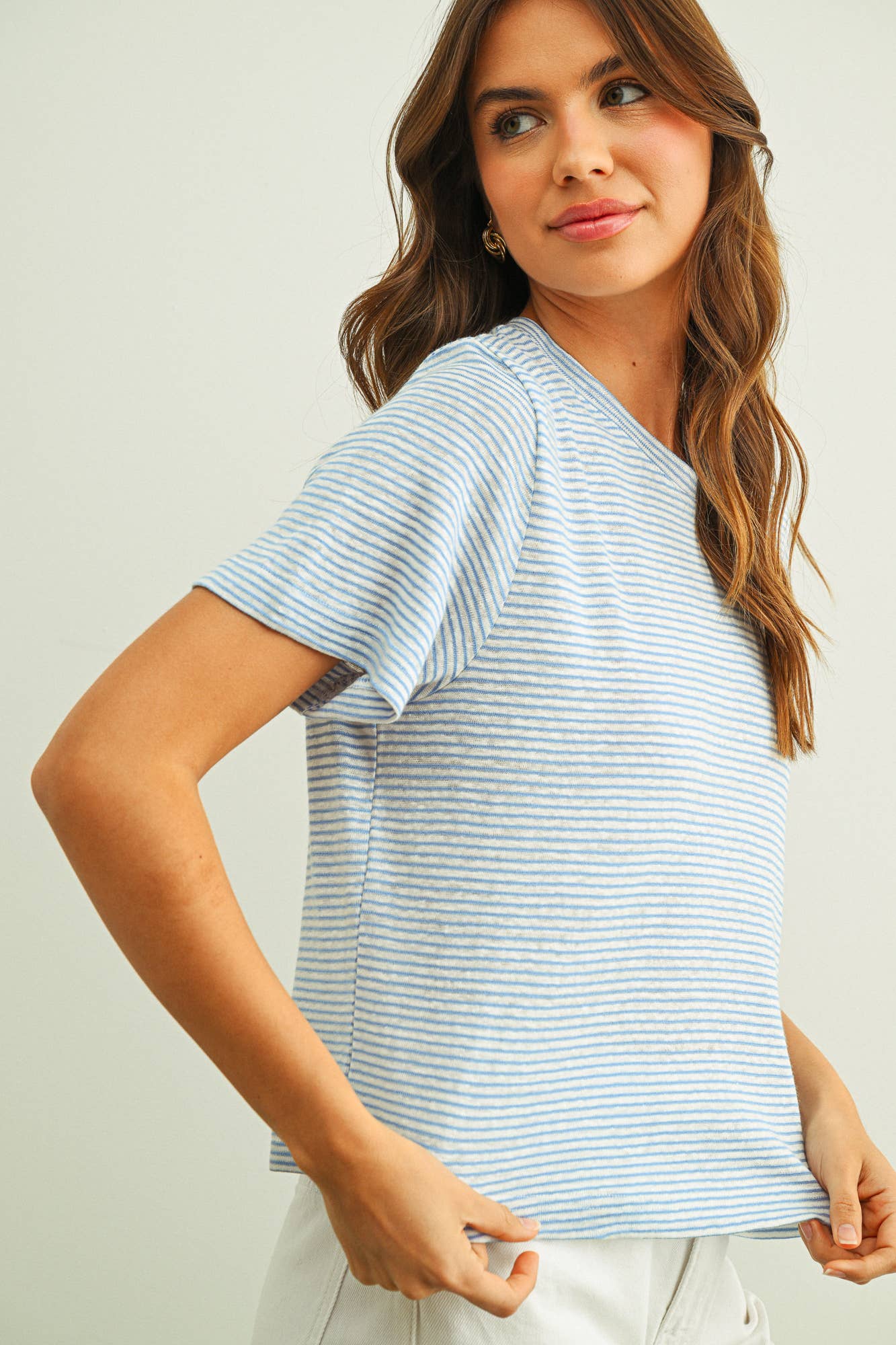 Striped Slub SS Top