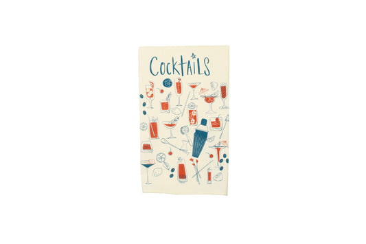 Vintage Cocktails Dishtowel
