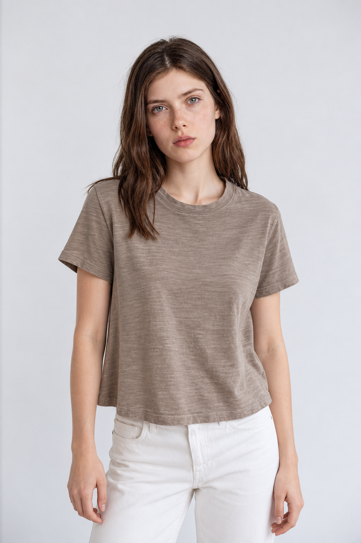 Latte Crop Tee