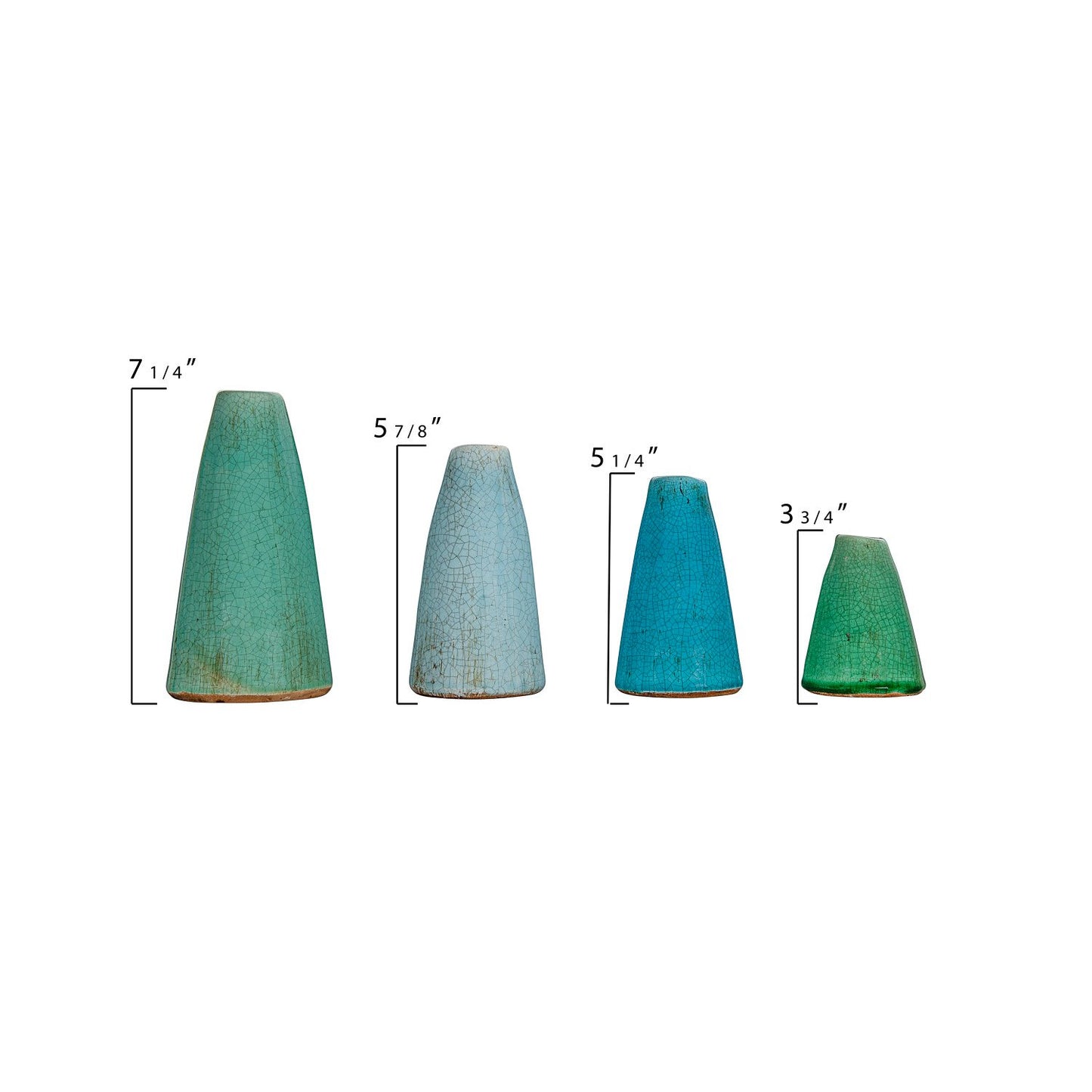 Terra Cotta Aqua Vases - Assorted Sizes