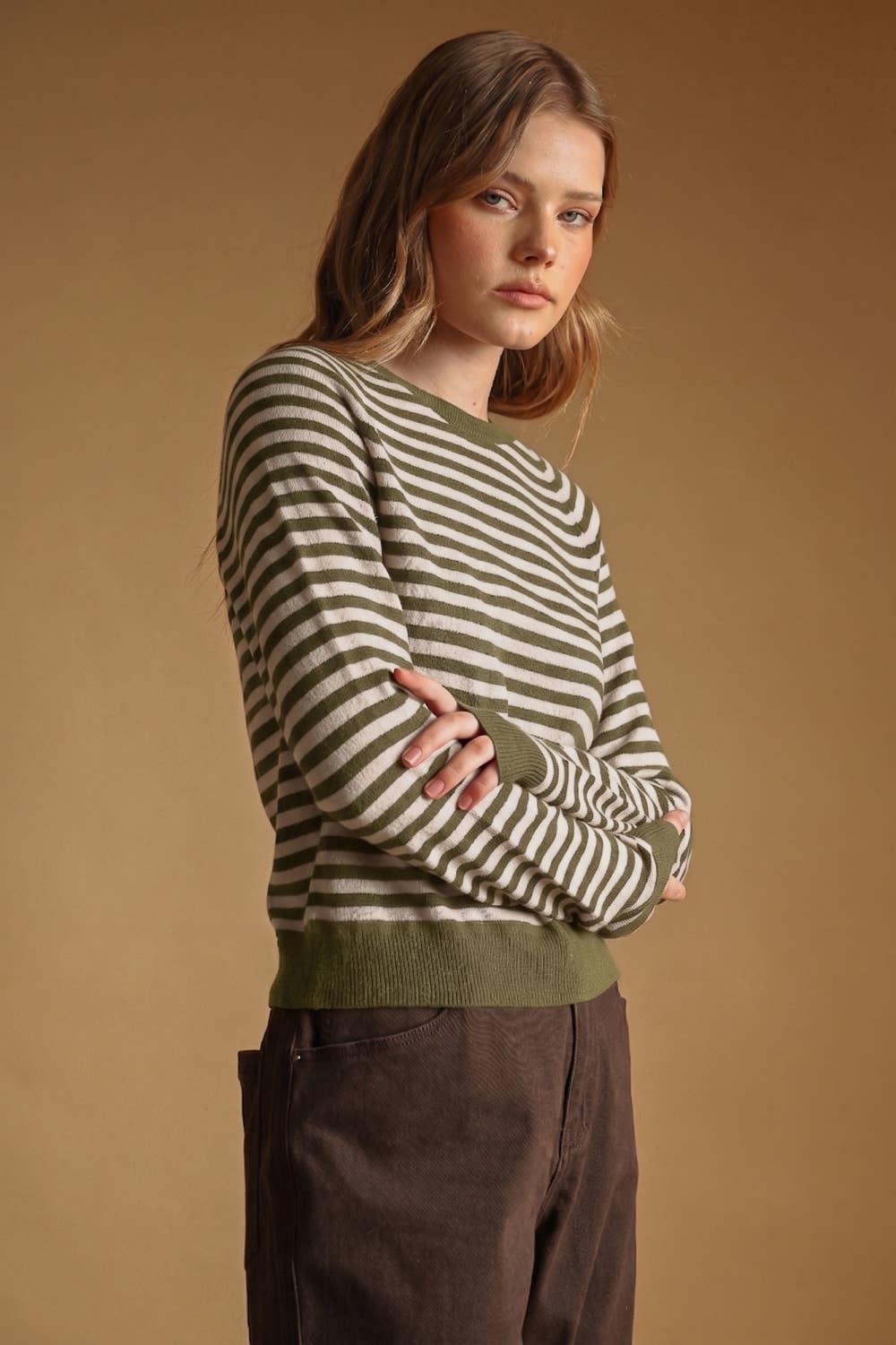 Striped Round Neck Sweater