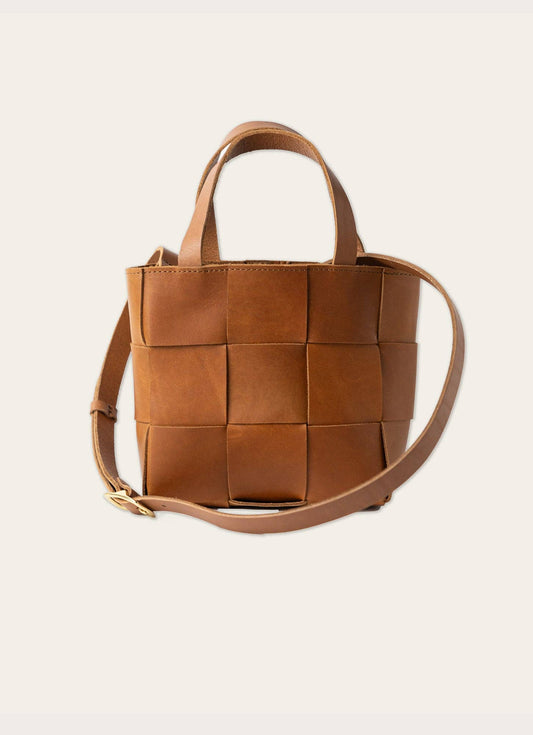 The Woven Mini Tote: Tan