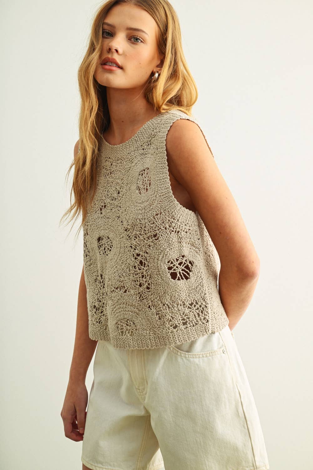 Floral Pattern Knit Top
