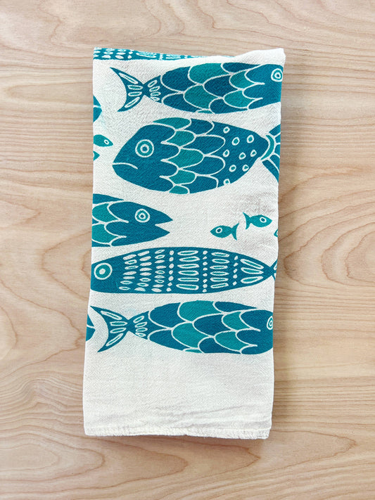 Fish Tribe Tea Towel