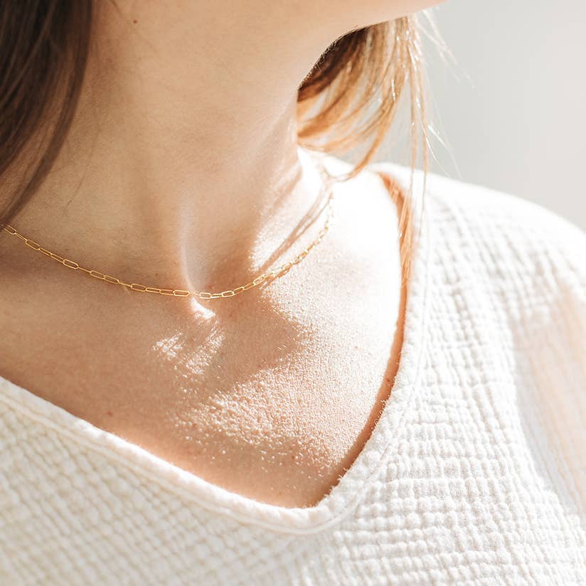 16" Nora Link Gold Necklace