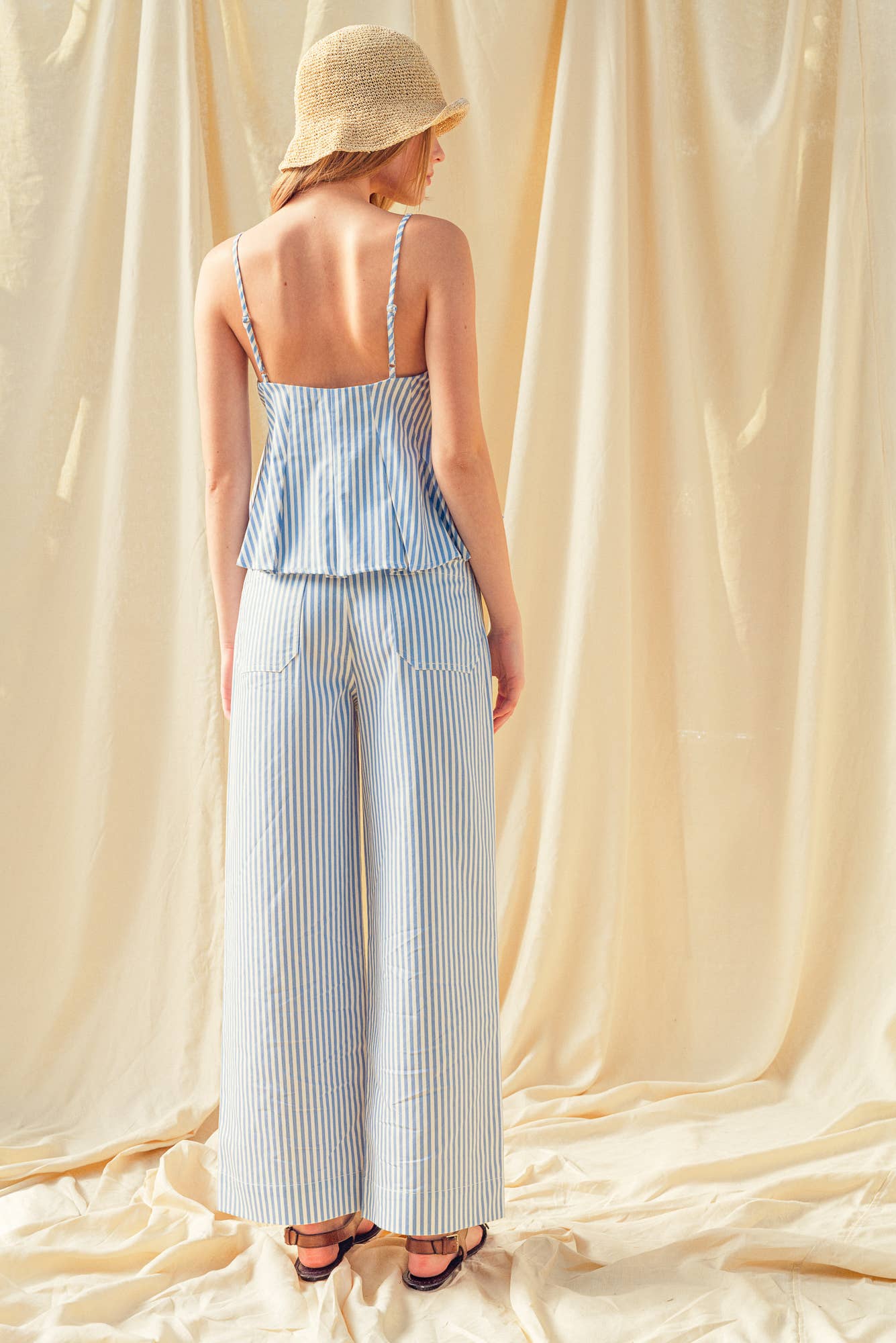 Striped Front Pocket Pants