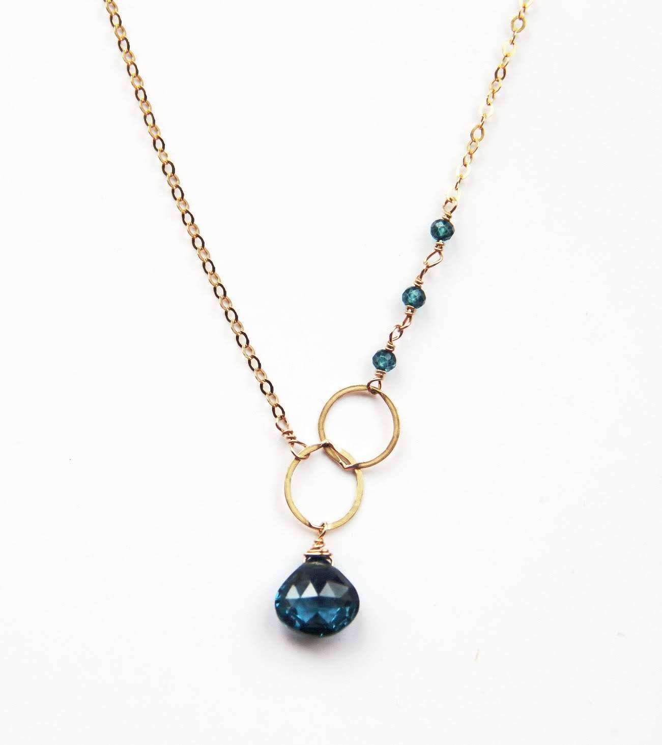 London Blue Topaz Asymmetrical Necklace