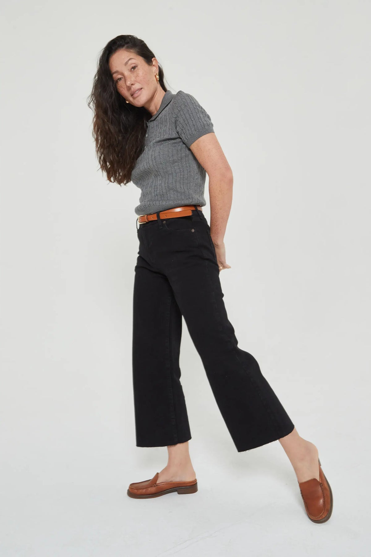 Black Aberdeen Crop Jean