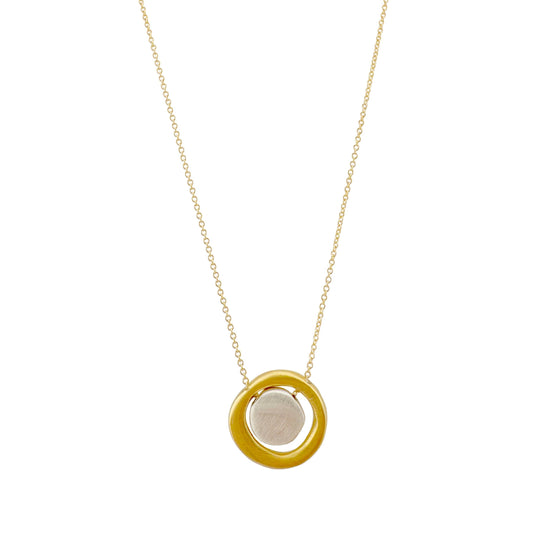 Disc in Circle Necklace