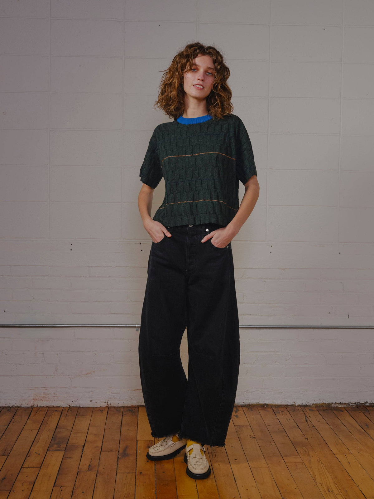 Wiggle Stripe Sweater - Calathea