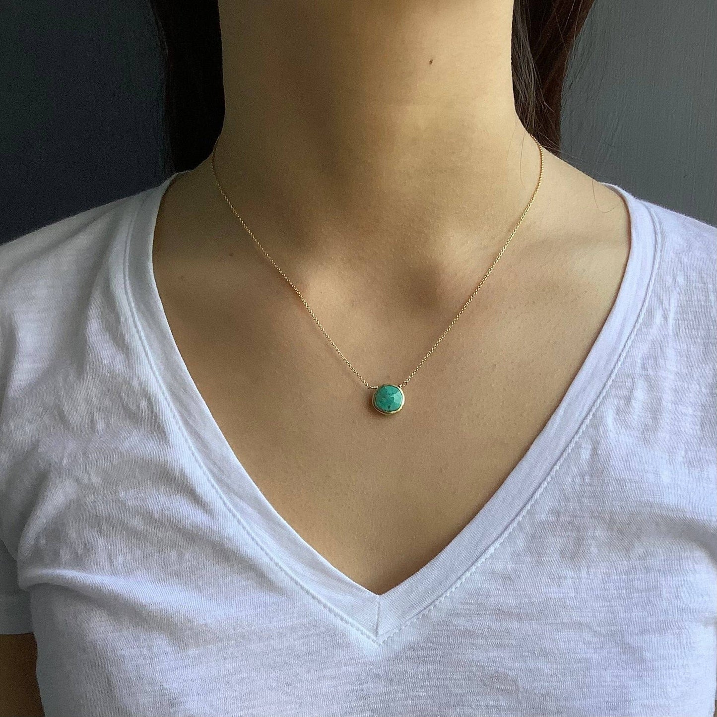 Turquoise Circles Necklace