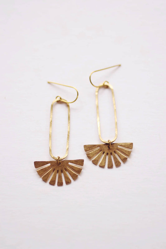 Sun Beam Drop Earrings