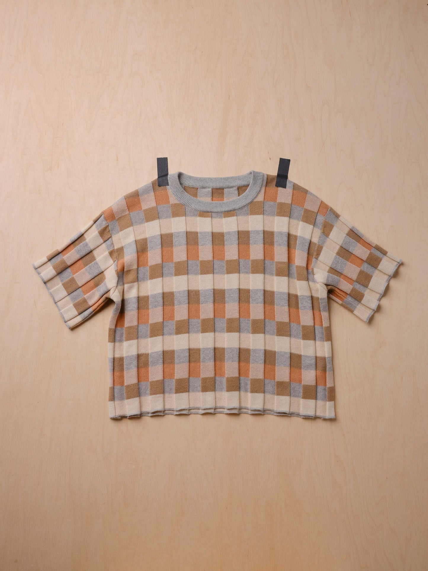 Anni Grid Plaited Tee - Quartz