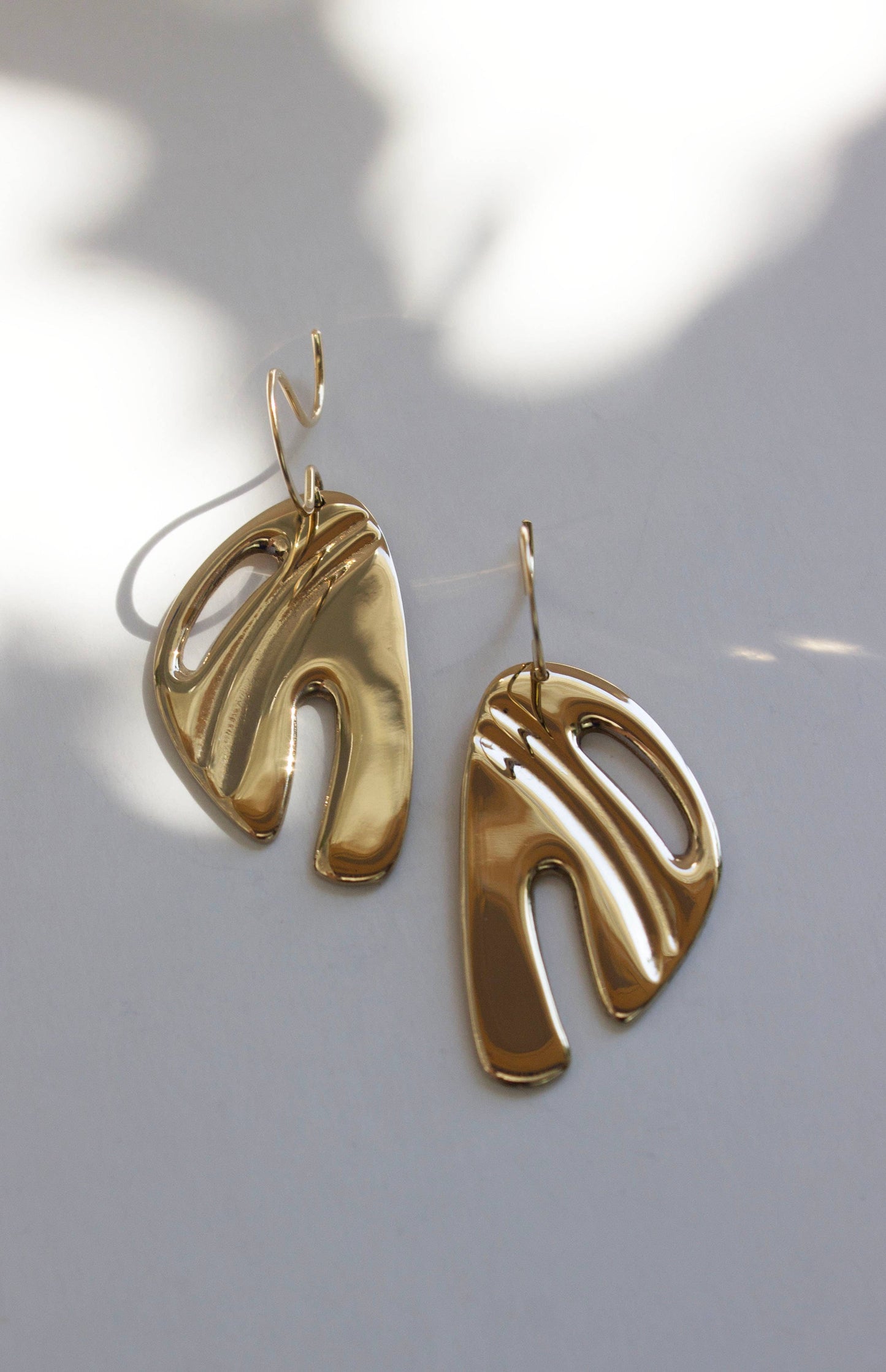Abstract Monstera Earrings