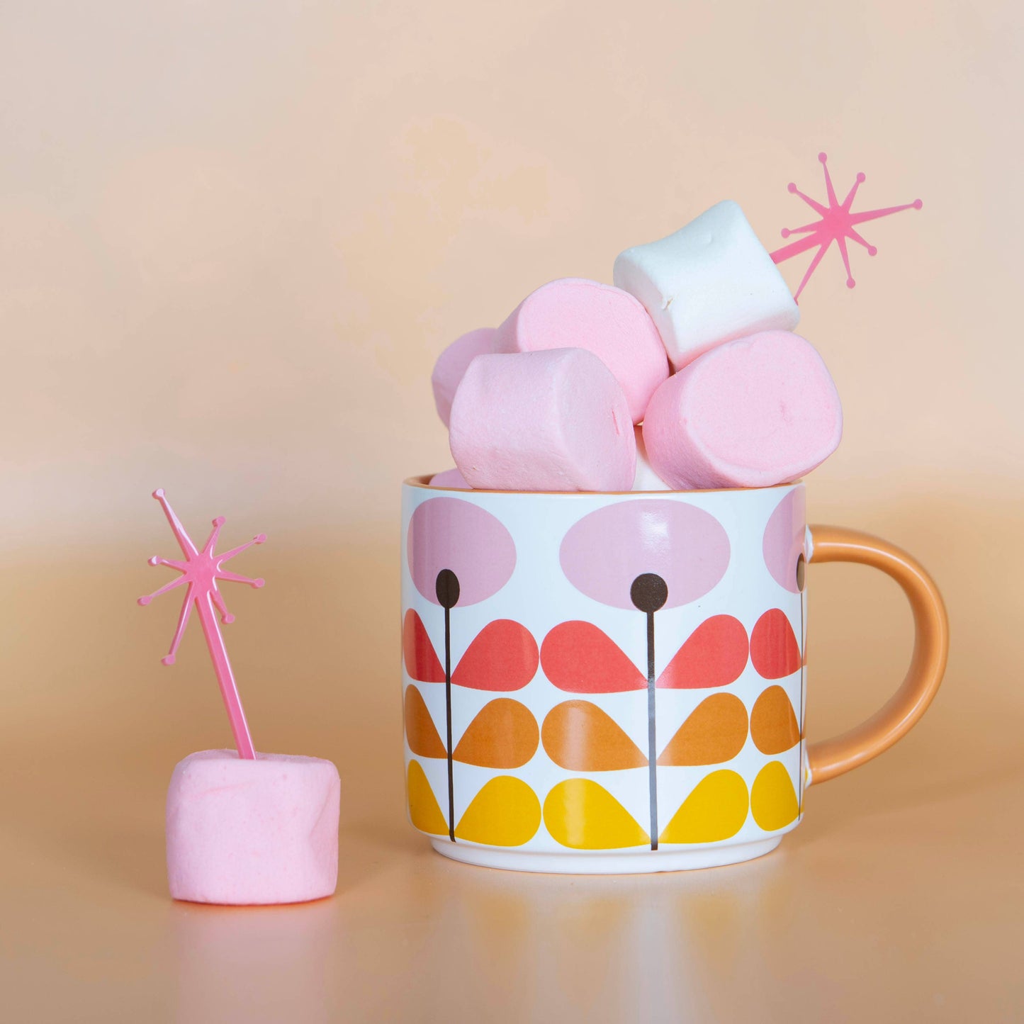 Pink MCM Flower Mug