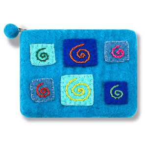 Felted Spiral Squares