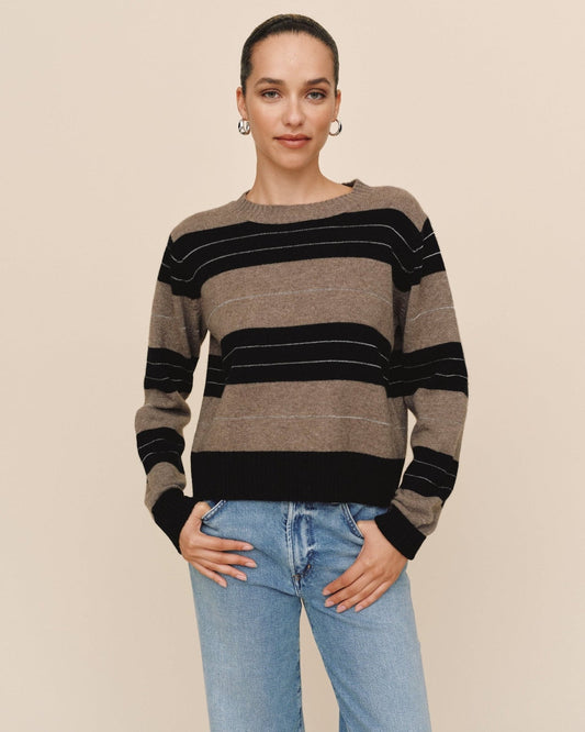 Frappe Stripe Crew Sweater