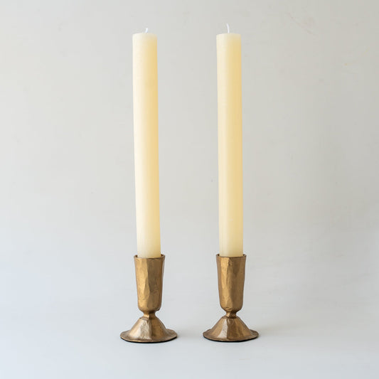 Iron Metal Taper Holders - Silver and Gold