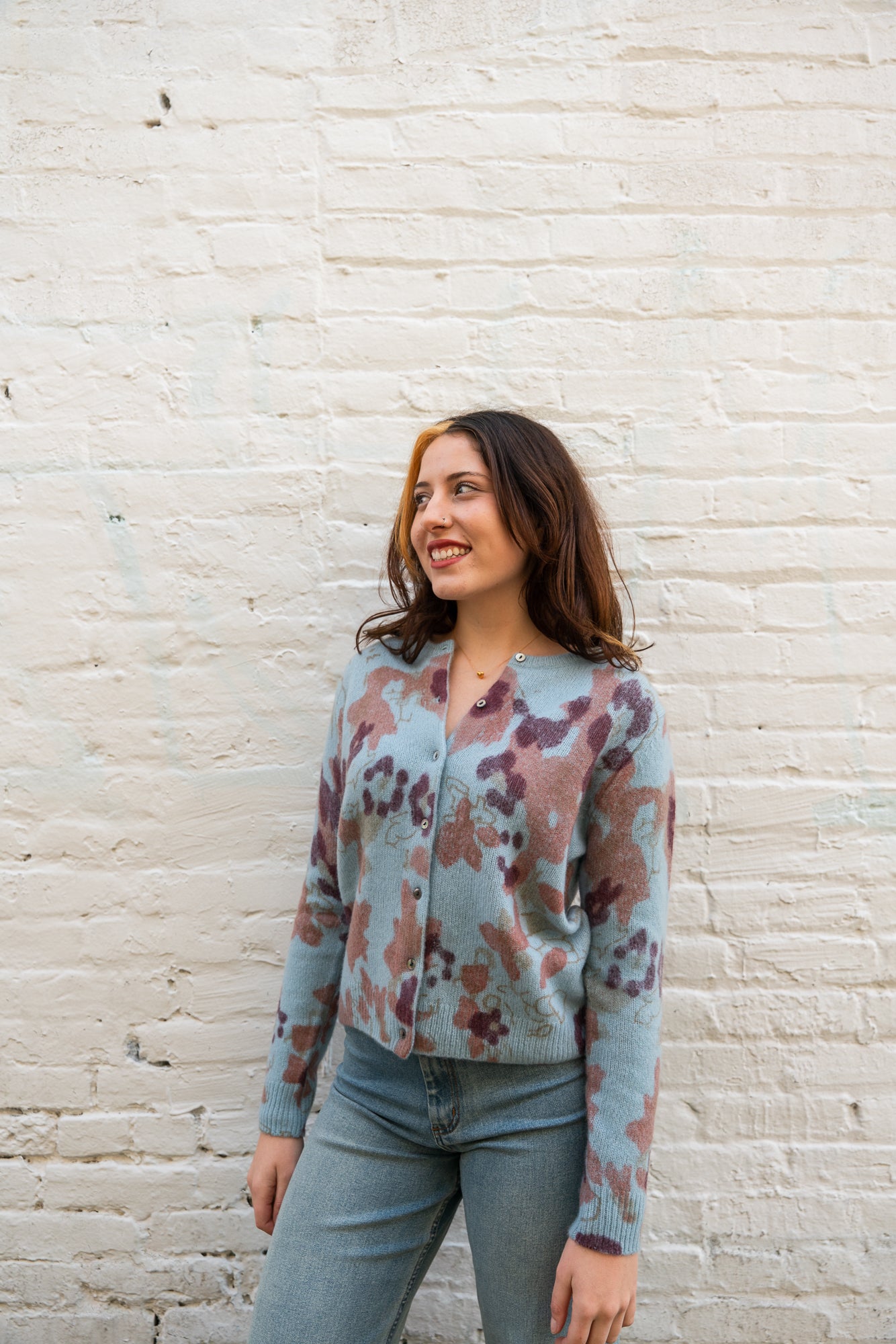 Blue Floral Cardigan