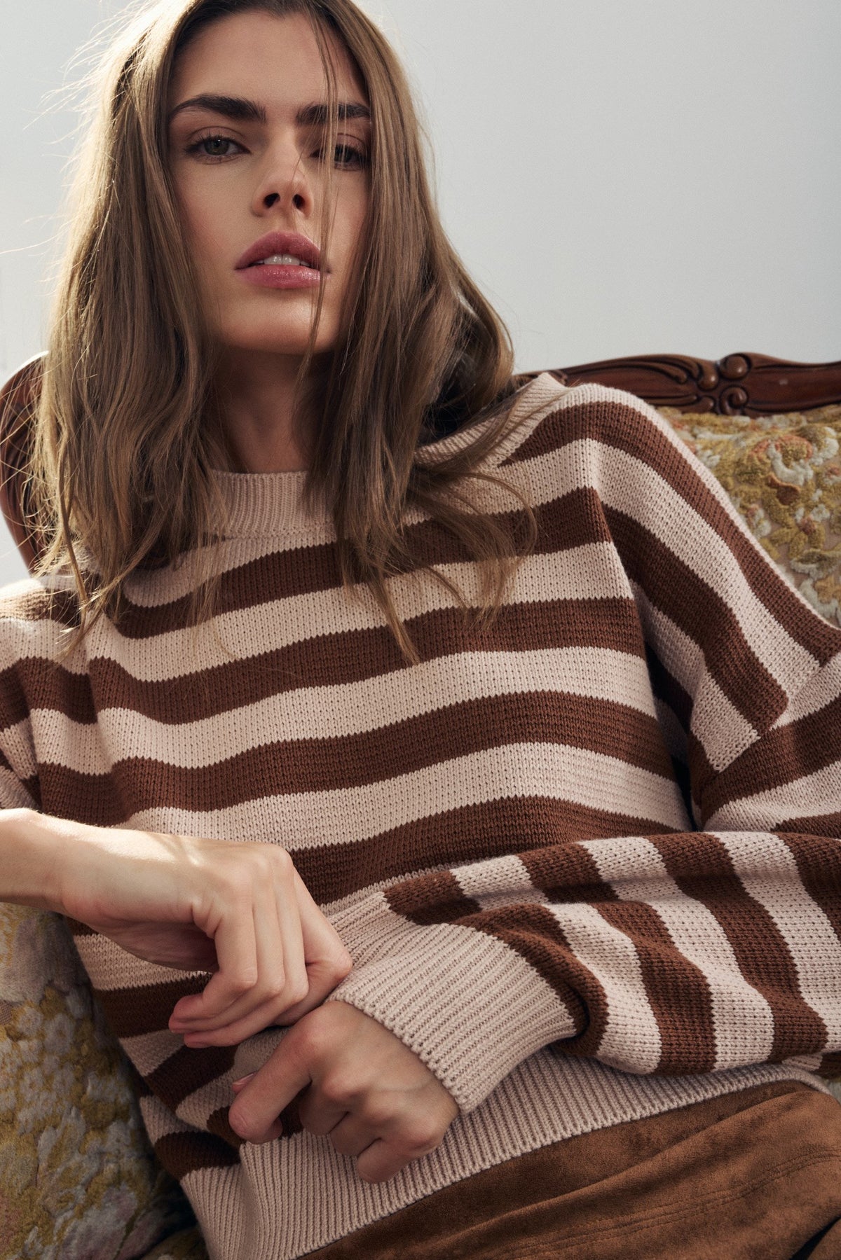 Lila Moka Stripe Sweater