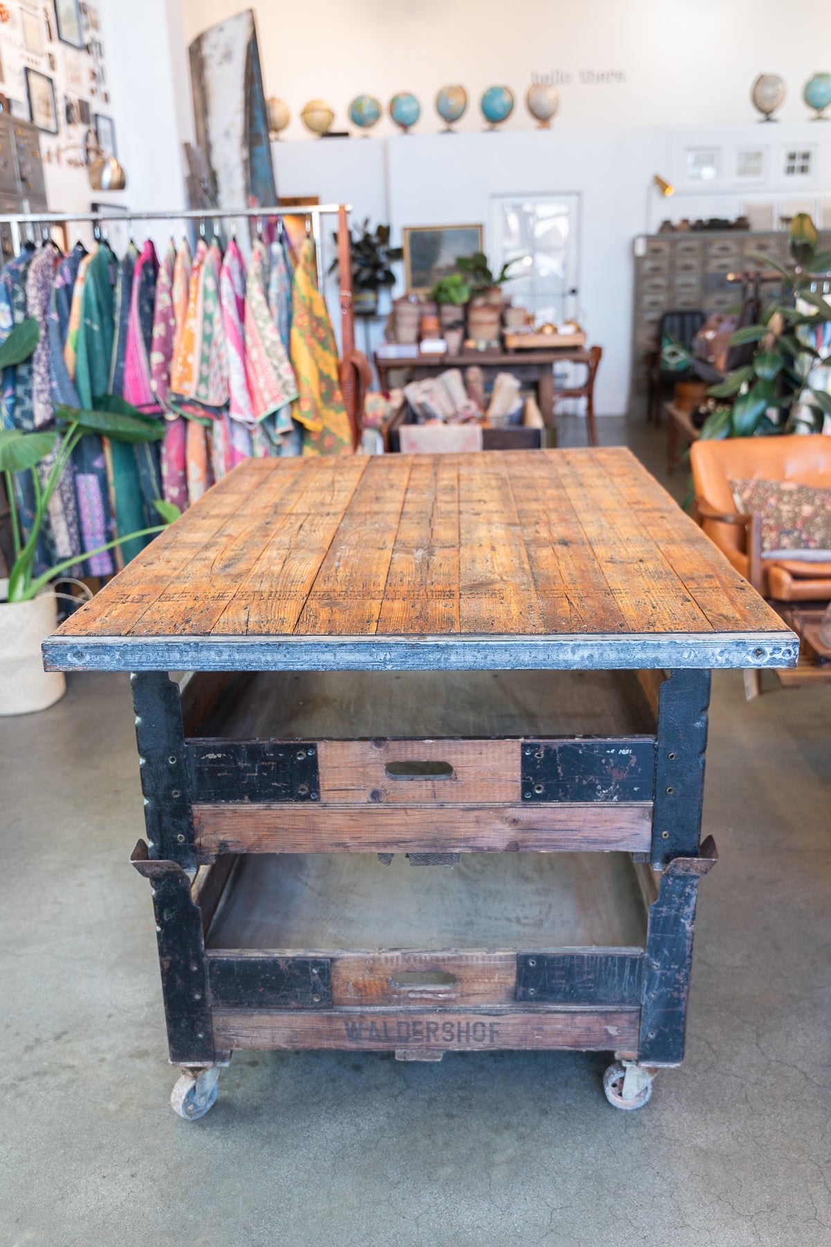 Repurposed Crate Kitchen Island