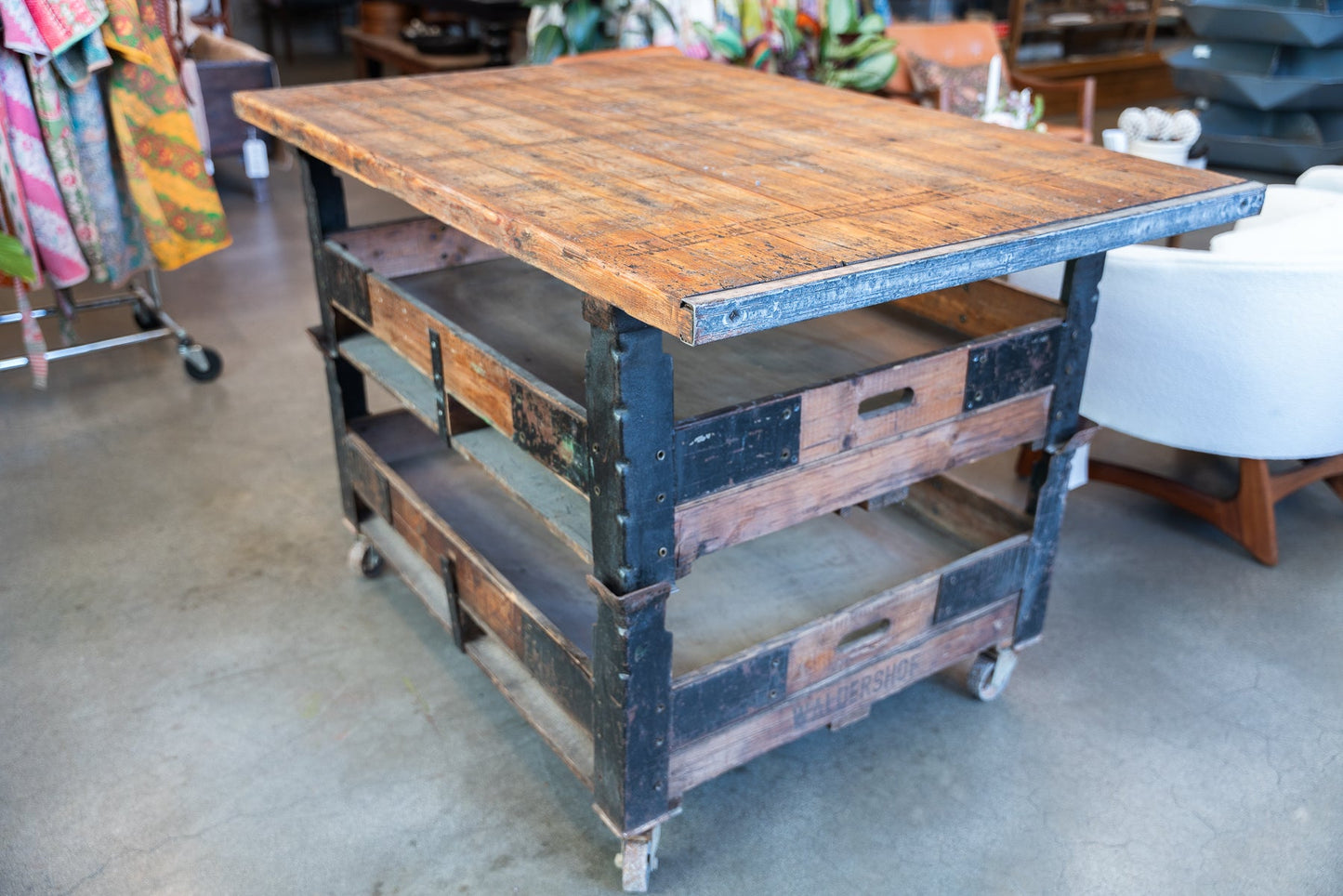 Repurposed Crate Kitchen Island