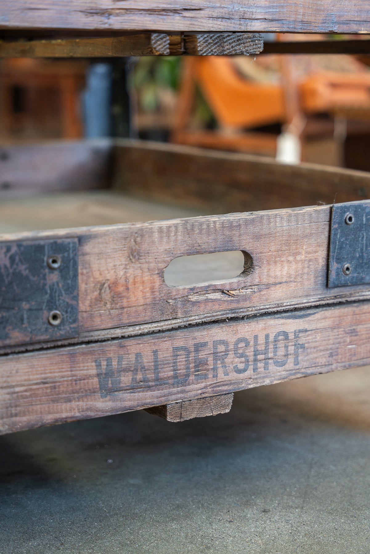 Repurposed Crate Kitchen Island