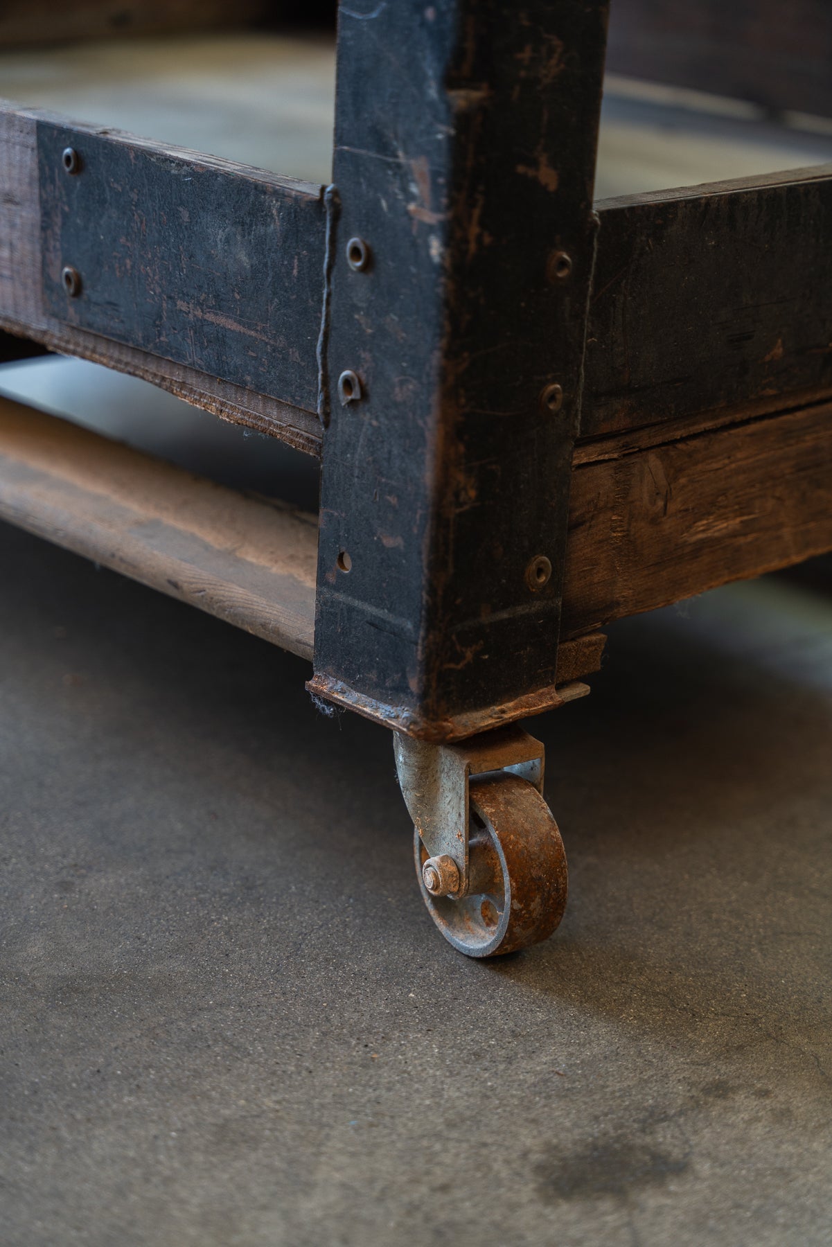 Repurposed Crate Kitchen Island