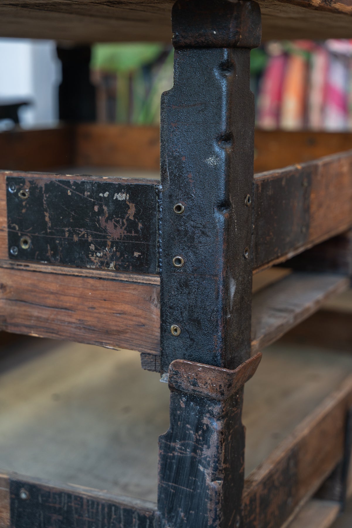 Repurposed Crate Kitchen Island