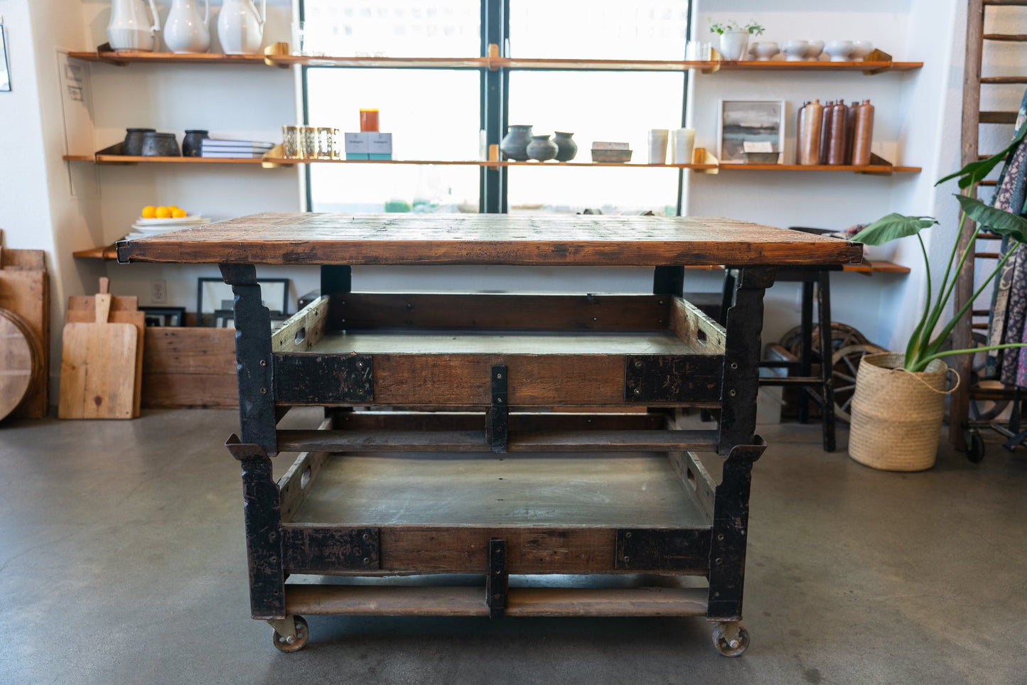 Repurposed Crate Kitchen Island