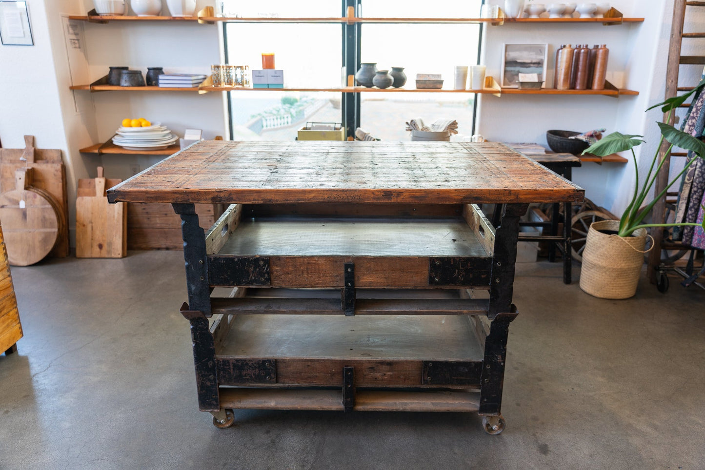 Repurposed Crate Kitchen Island