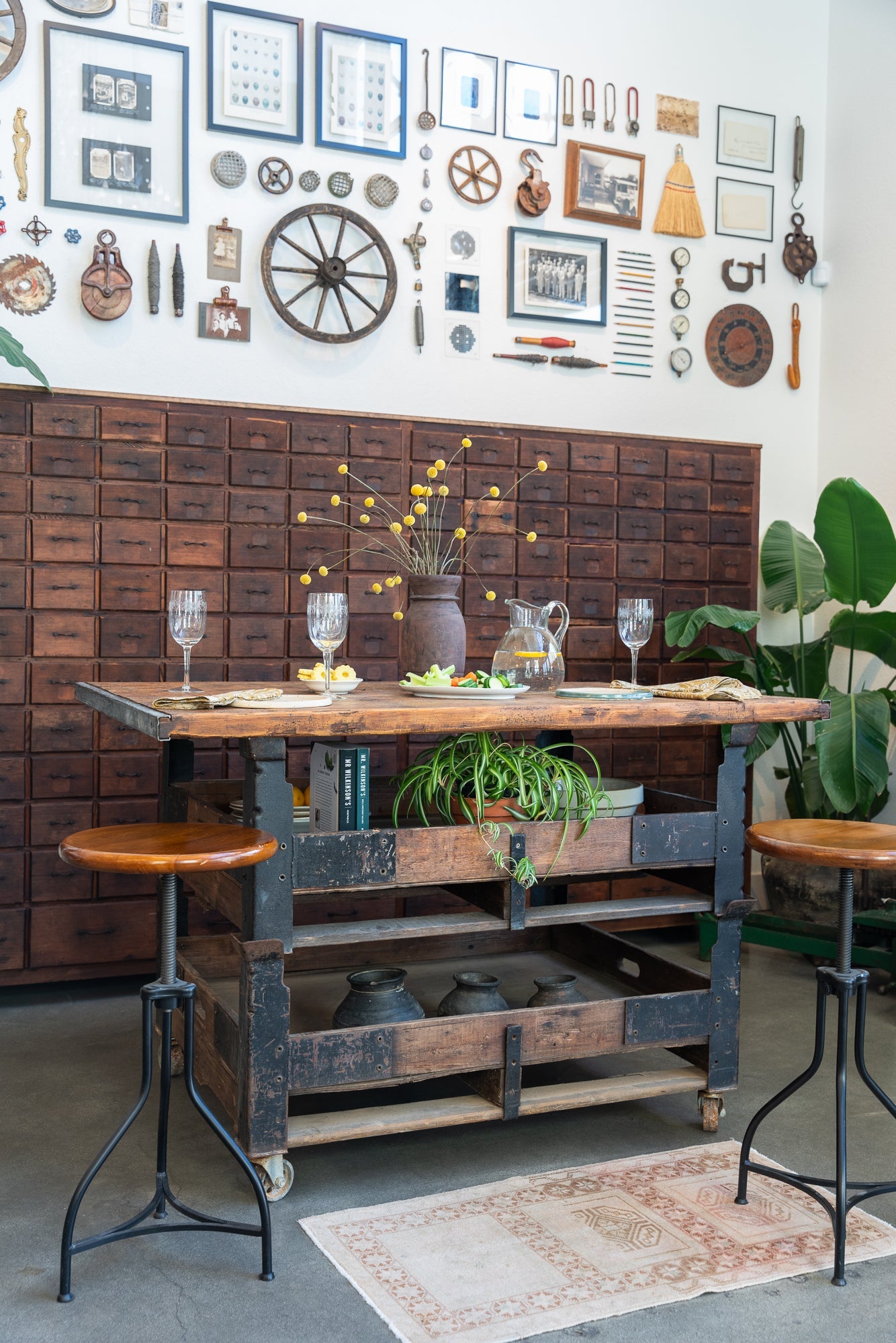 Repurposed Crate Kitchen Island