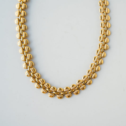 Rounded Link Gold Necklace