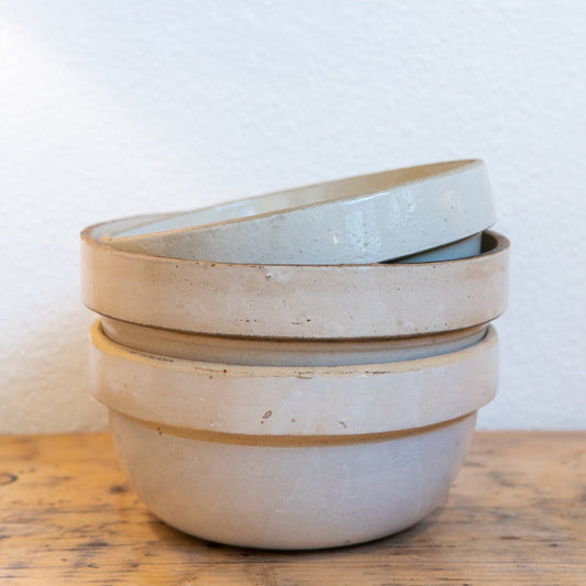 Yellow Ware Mixing Bowl Gray